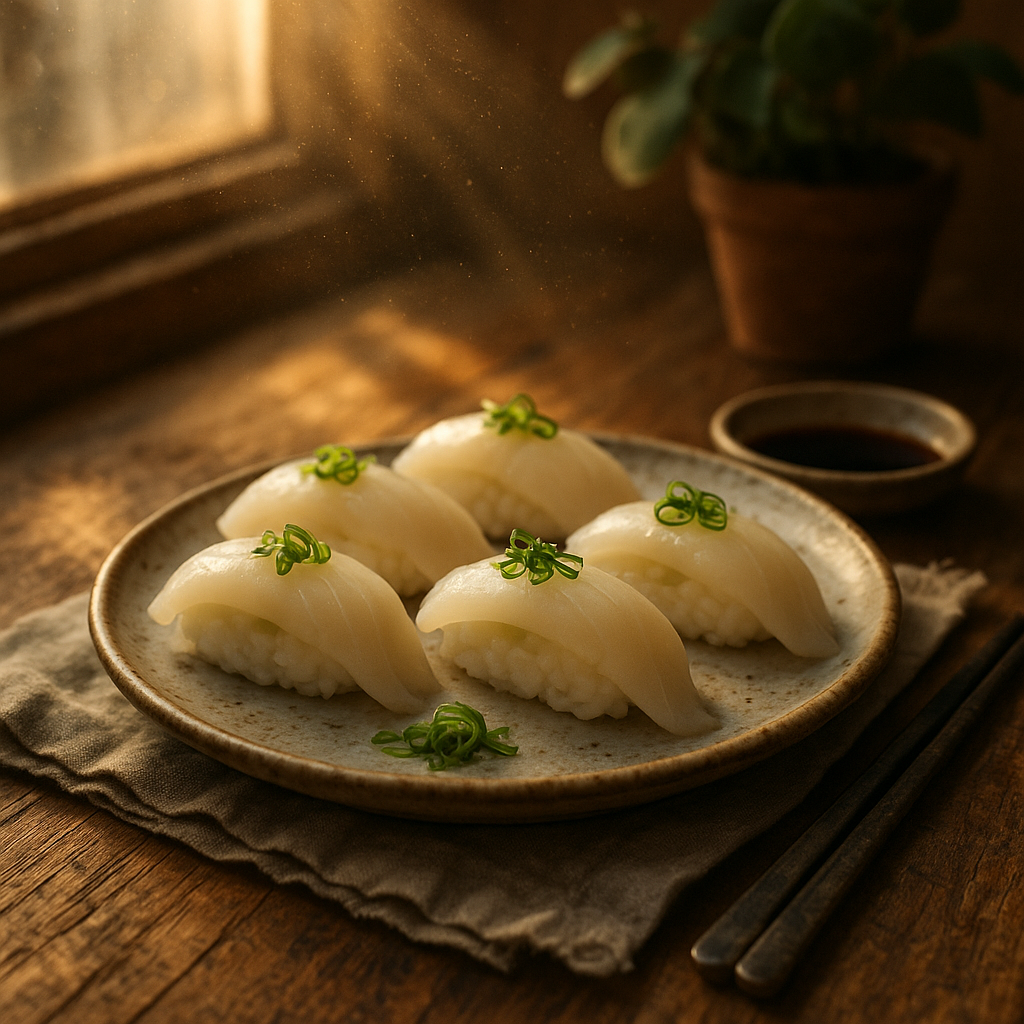 Embark on a Culinary Journey with Classic Hirame Nigiri Sushi