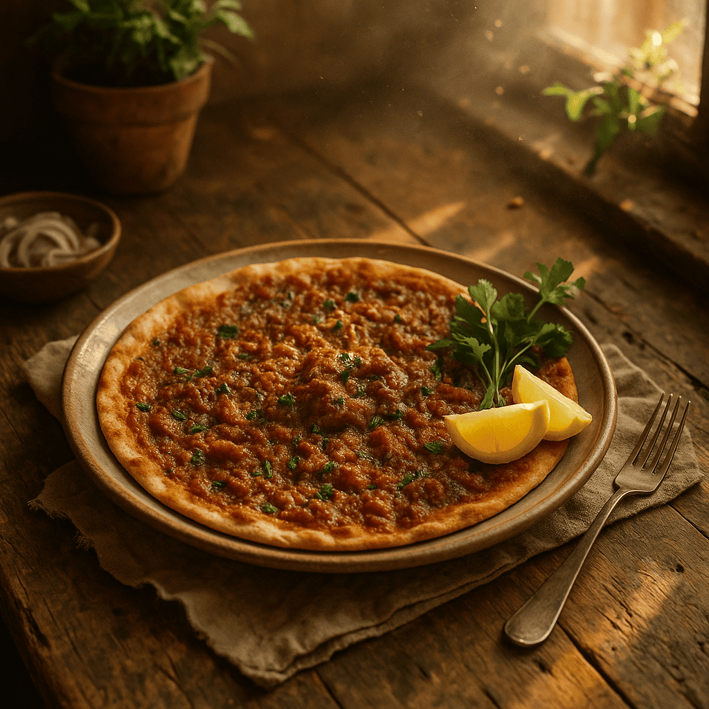 Traditional Turkish Lahmacun Delight: A Culinary Journey to the Heart of Turkey